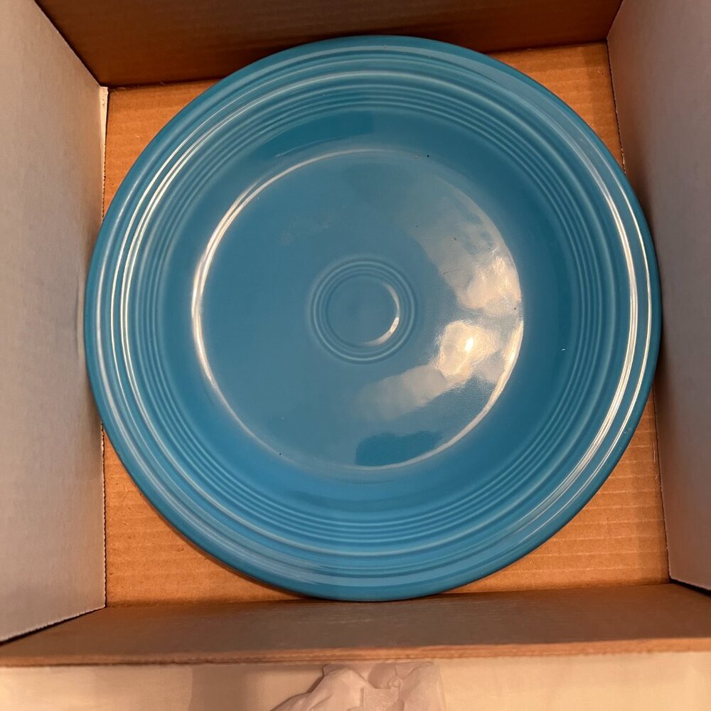 Fiesta ware 4 piece set NIB never used Peacock (Teal) - Picture 2 of 4